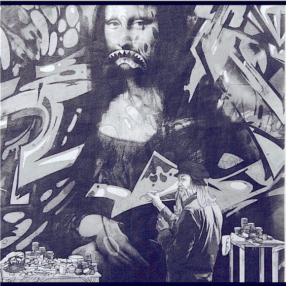 NWT SPRAYGROUND T-SHIRT Tee XXL LEONARDO DA VILLAIN - Picture 5 of 5